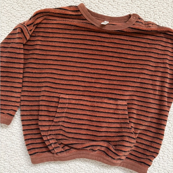 Rylee + Cru Striped Crewneck Terry Sweater - Picture 2 of 6